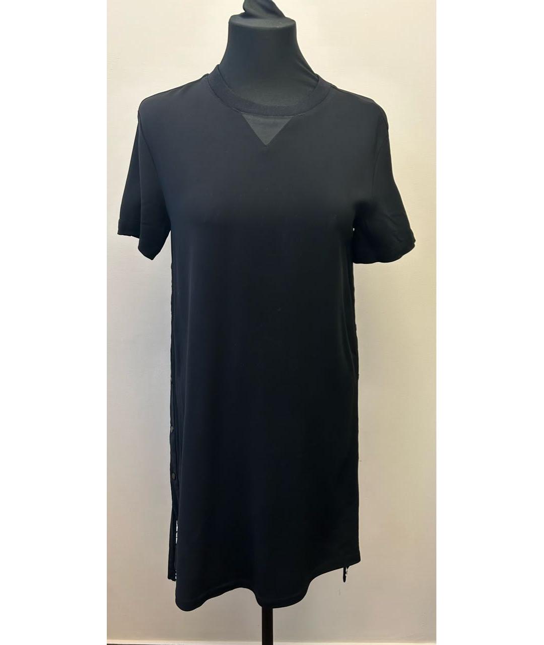 KARL LAGERFELD Черное вискозное повседневное платье, фото 6