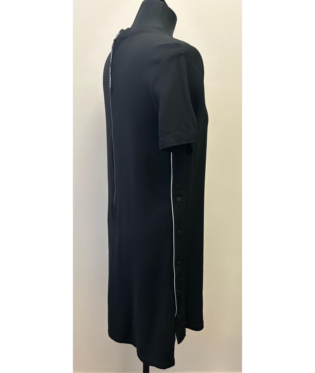 KARL LAGERFELD Черное вискозное повседневное платье, фото 5