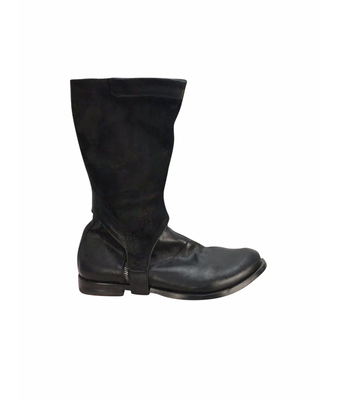 ALEXANDER MCQUEEN Черные кожаные высокие ботинки, фото 1
