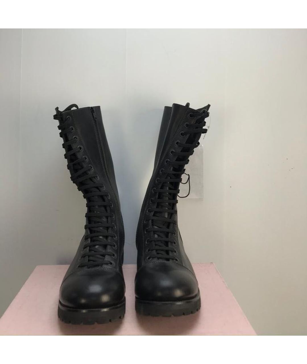 EMPORIO ARMANI Черные кожаные высокие ботинки, фото 3