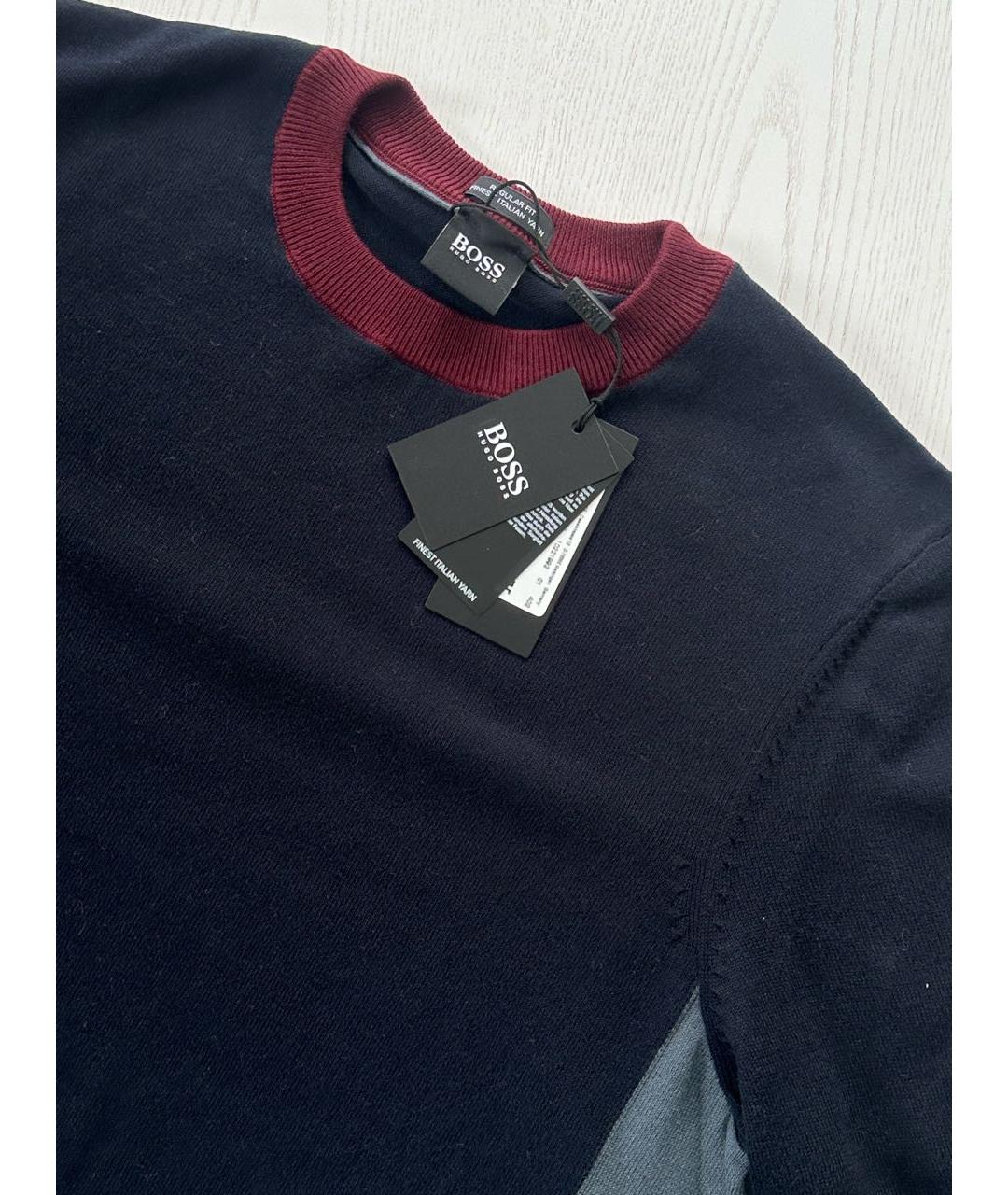 HUGO BOSS Темно-синяя хлопковая жилетка, фото 2