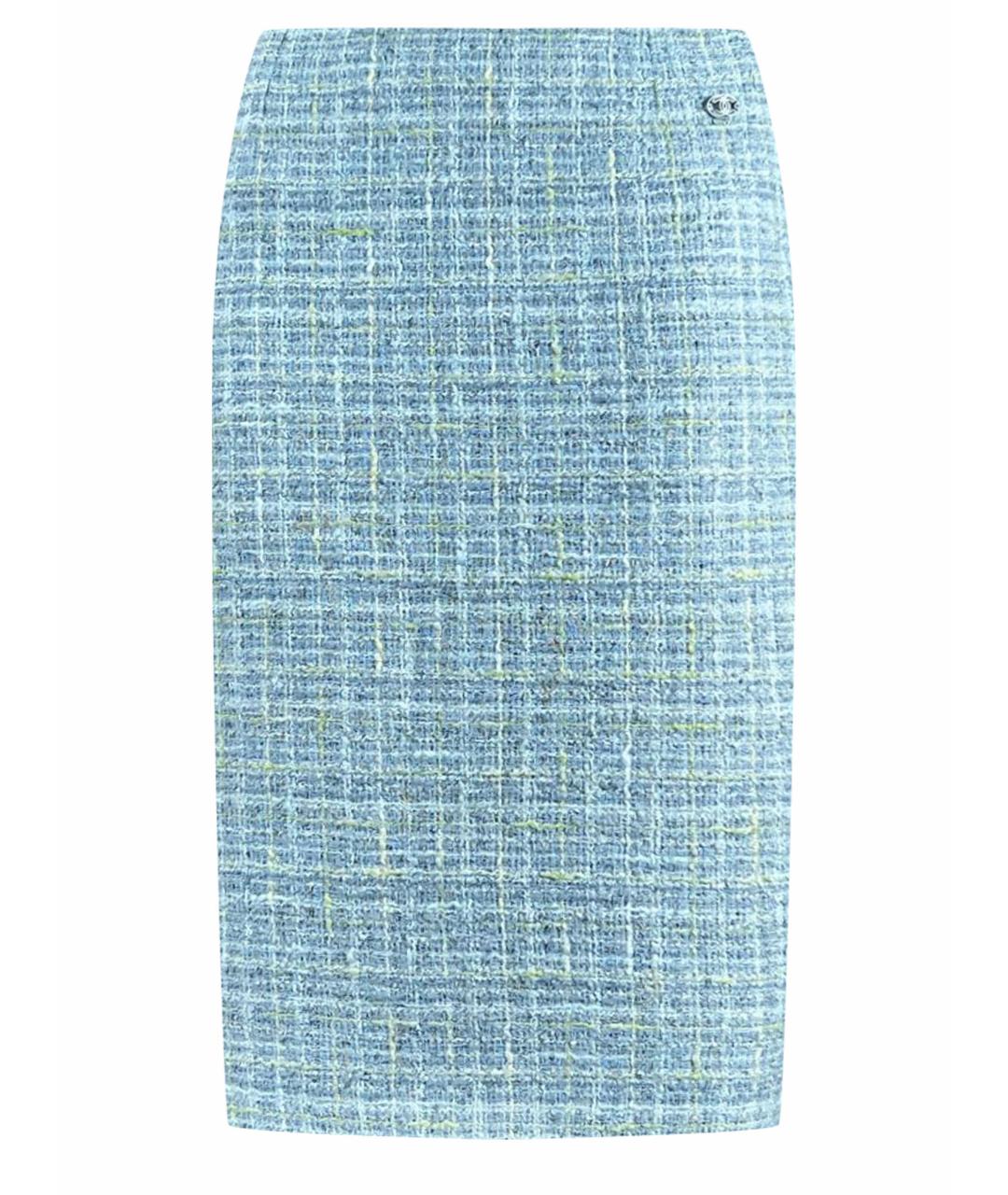 CHANEL PRE-OWNED Мульти твидовая юбка миди, фото 1