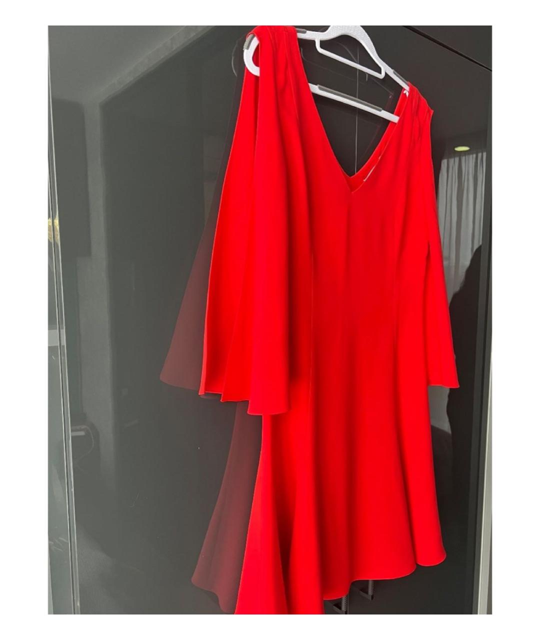 CHRISTIAN DIOR Красное шелковое коктейльное платье, фото 4