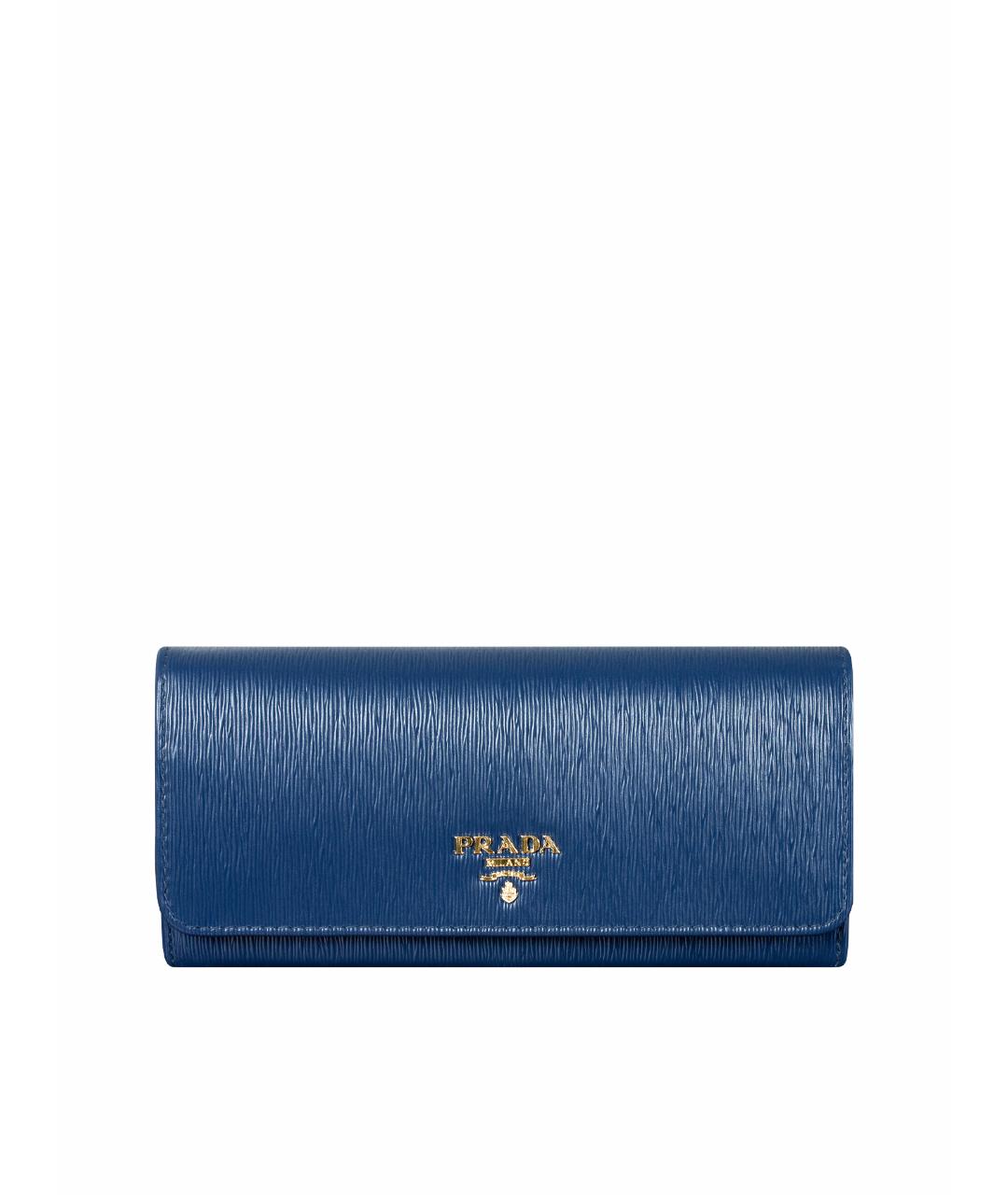 PRADA Синий кожаный кошелек, фото 1