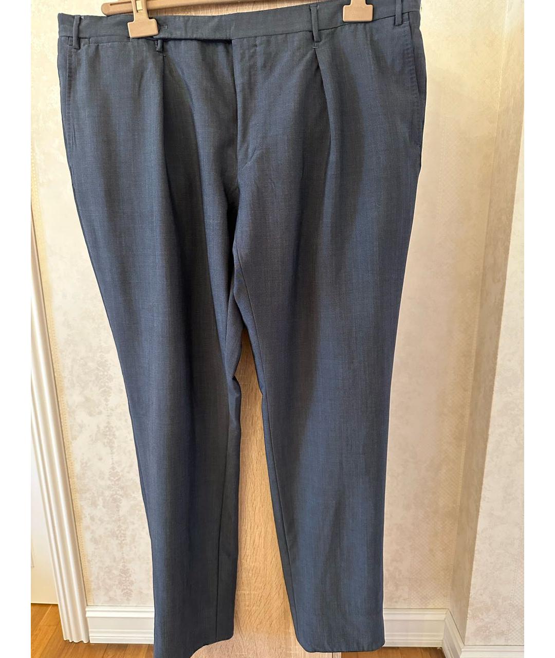 CORNELIANI Серые шерстяные классические брюки, фото 8