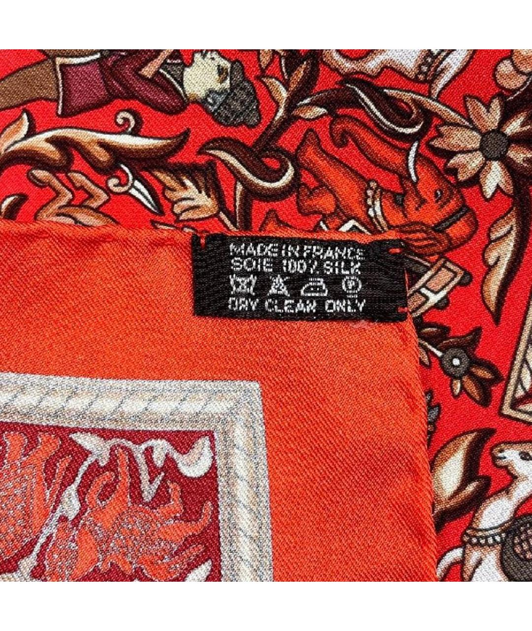 HERMES PRE-OWNED Красный шелковый платок, фото 4