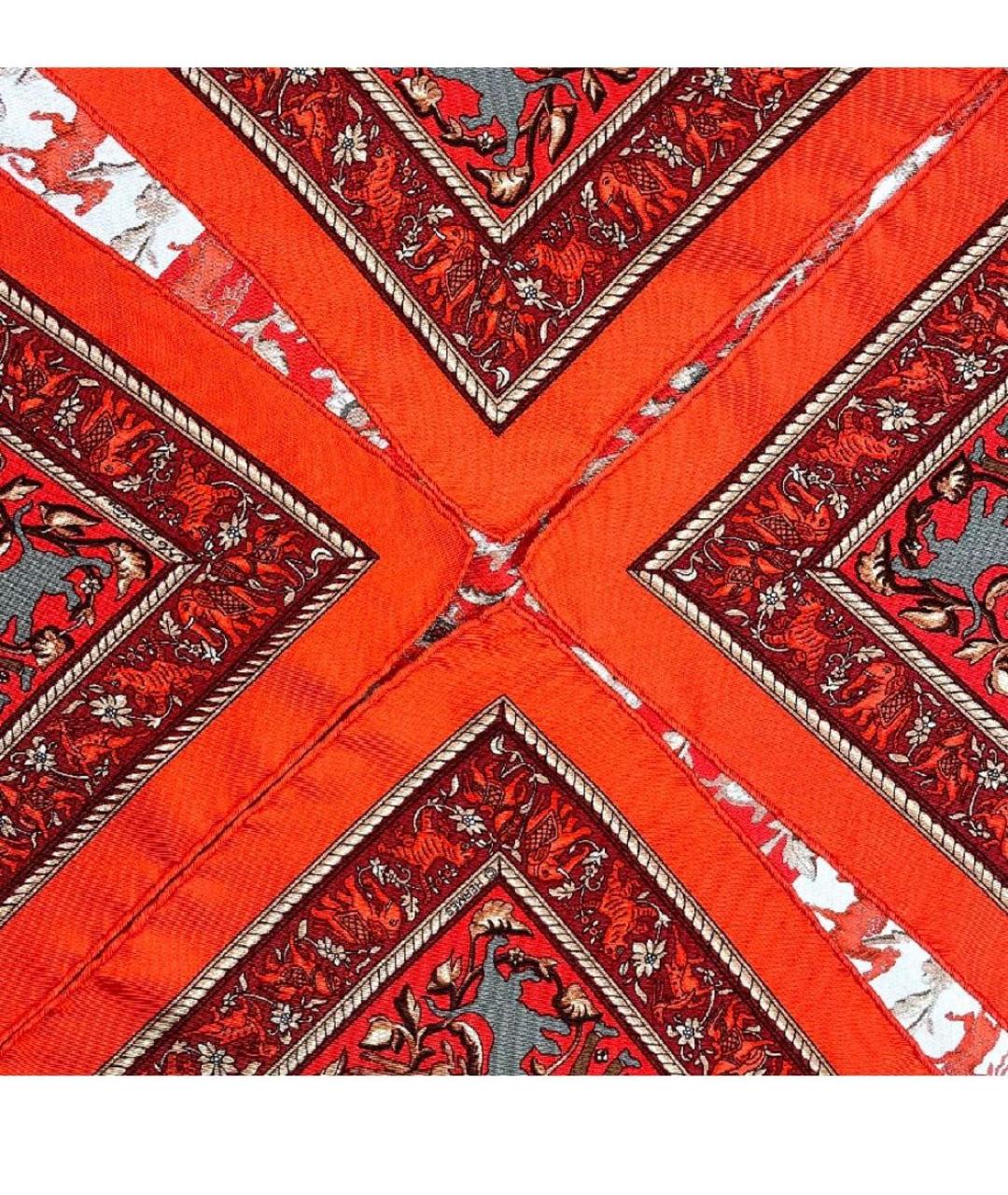 HERMES PRE-OWNED Красный шелковый платок, фото 5