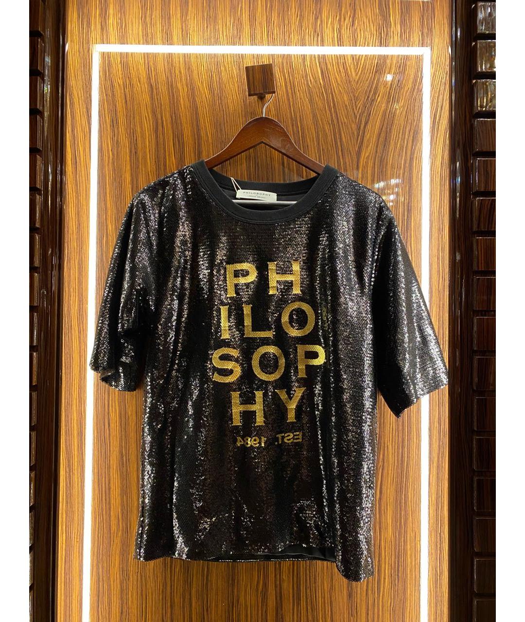 PHILOSOPHY DI LORENZO SERAFINI Черная футболка, фото 7