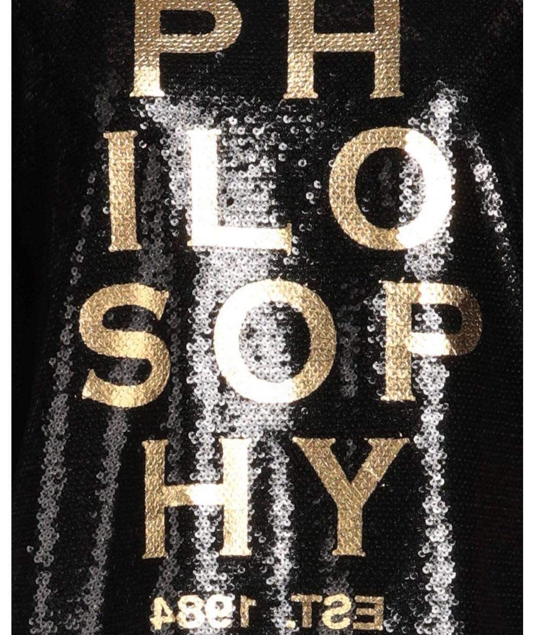 PHILOSOPHY DI LORENZO SERAFINI Черная футболка, фото 4