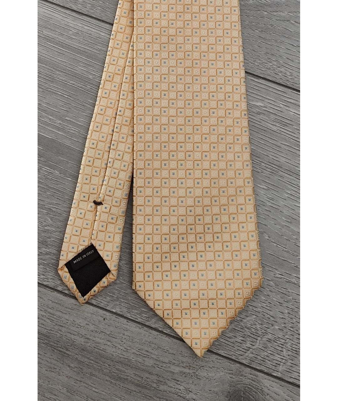 CANALI Желтый шелковый галстук, фото 2