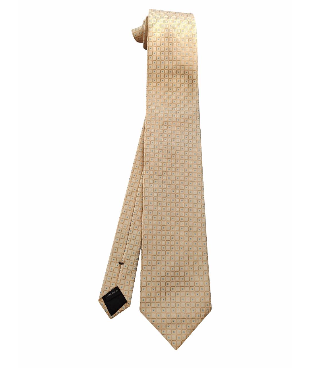 CANALI Желтый шелковый галстук, фото 1