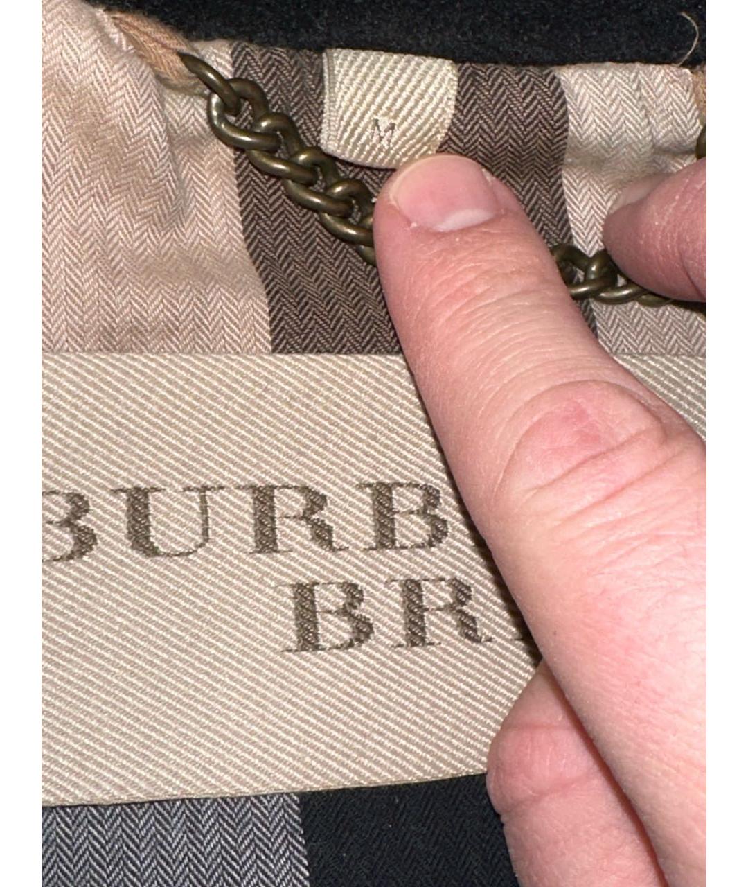 BURBERRY BRIT Черное шерстяное пальто, фото 7