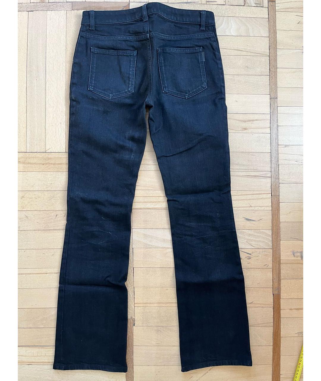 SAINT LAURENT Черные хлопковые джинсы клеш, фото 2