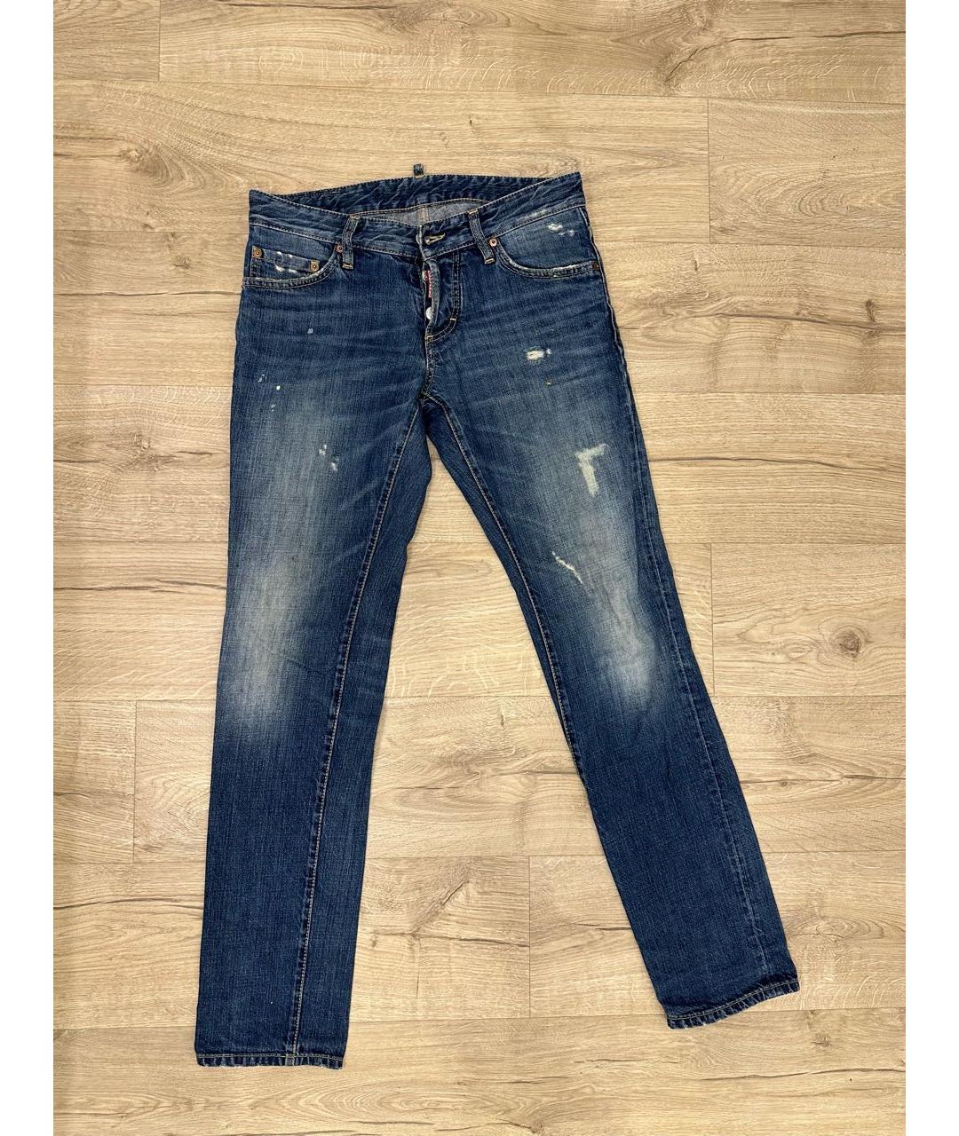 DSQUARED2 Темно-синие хлопковые джинсы скинни, фото 6