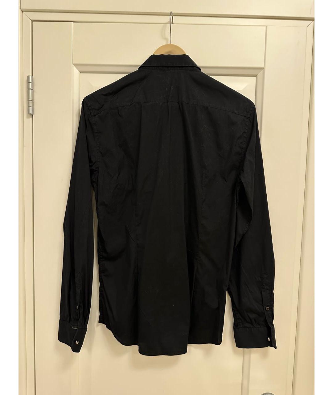 DIESEL Черная хлопко-полиэстеровая кэжуал рубашка, фото 2