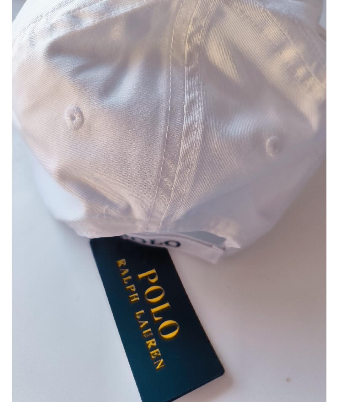 RALPH LAUREN Белая хлопковая кепка, фото 4