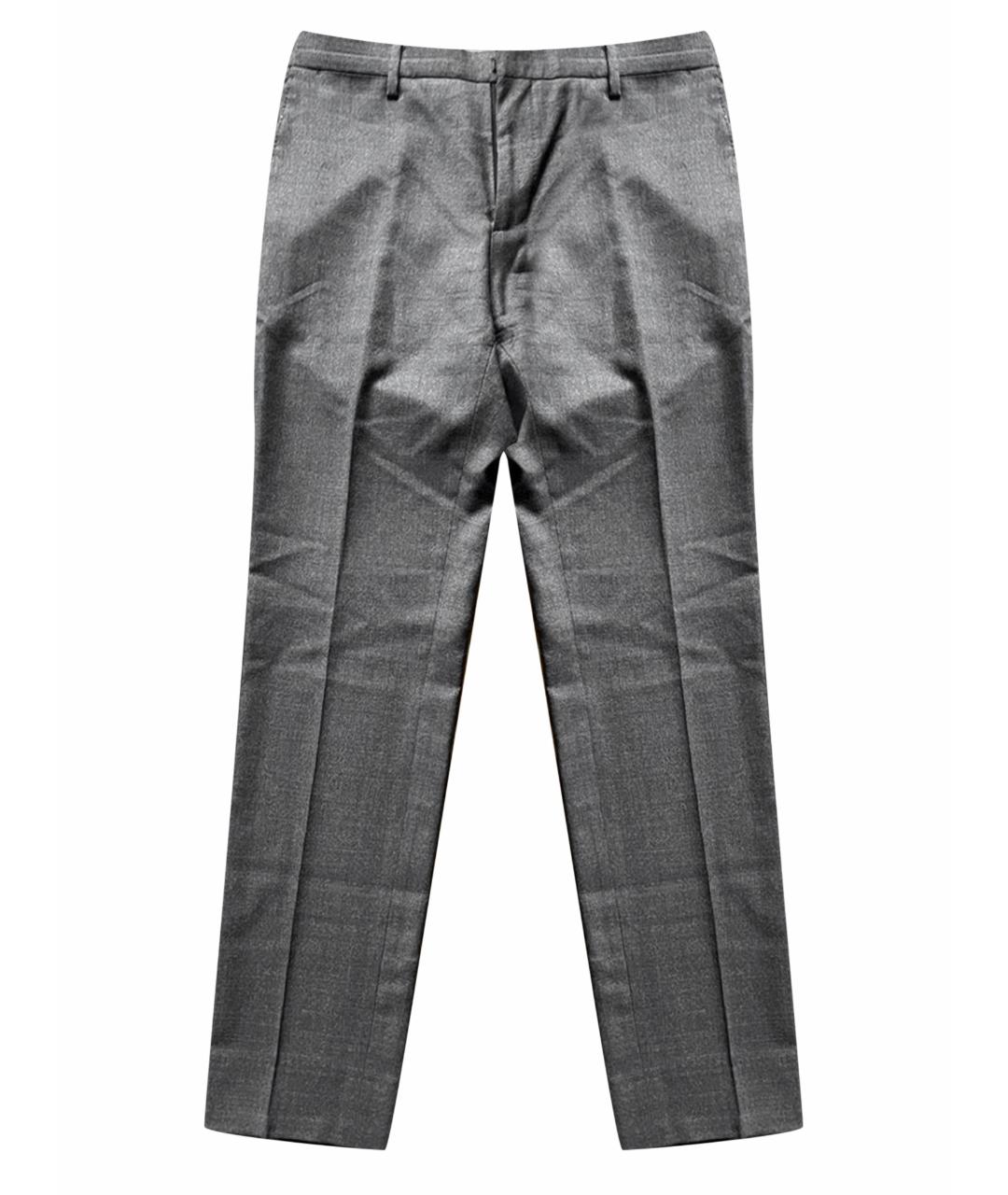 BURBERRY Серые шерстяные классические брюки, фото 6