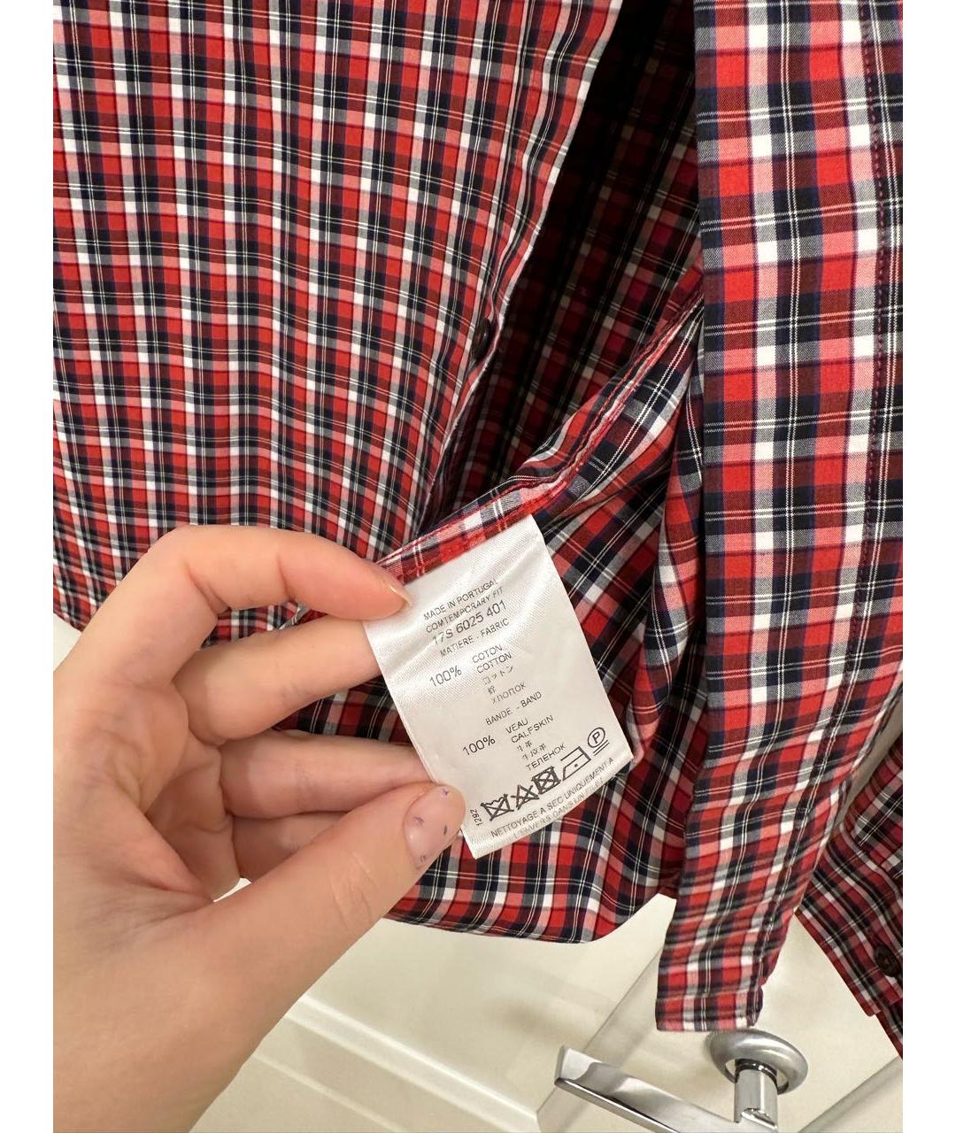 GIVENCHY Бордовая хлопковая кэжуал рубашка, фото 6