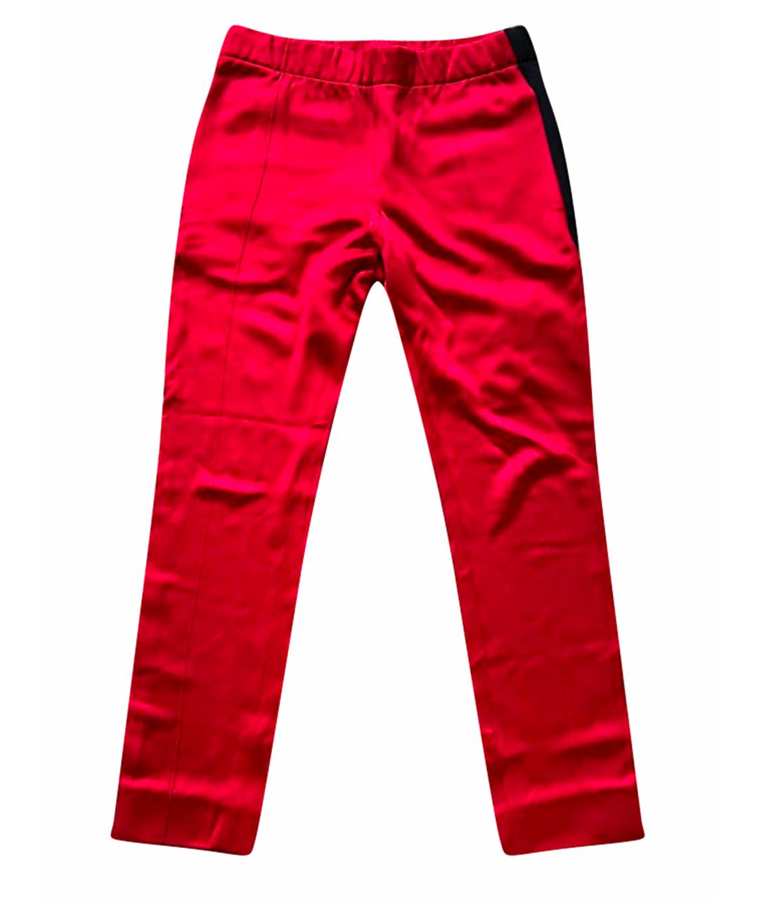 BURBERRY Бордовые полиэстеровые повседневные брюки, фото 1
