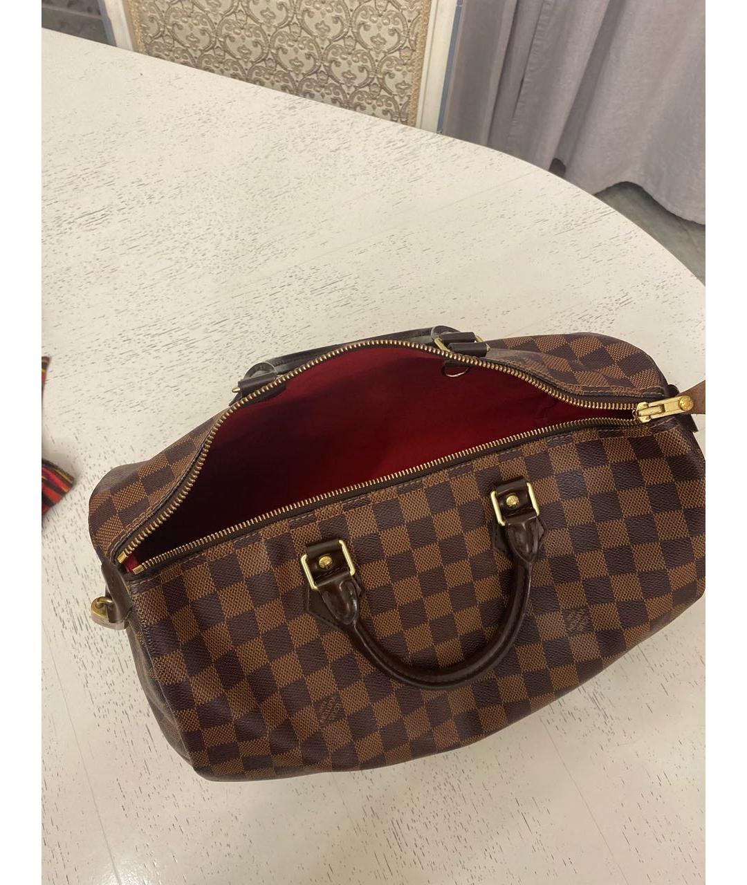 LOUIS VUITTON Коричневая сумка с короткими ручками, фото 4