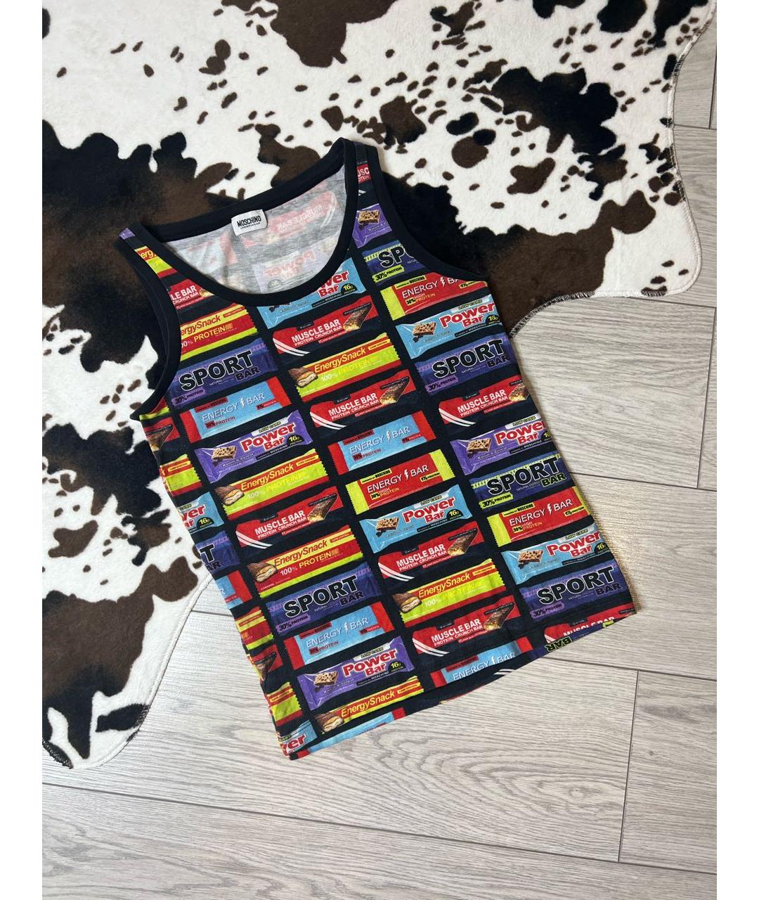 MOSCHINO UNDERWEAR Мульти хлопковая майка, фото 6