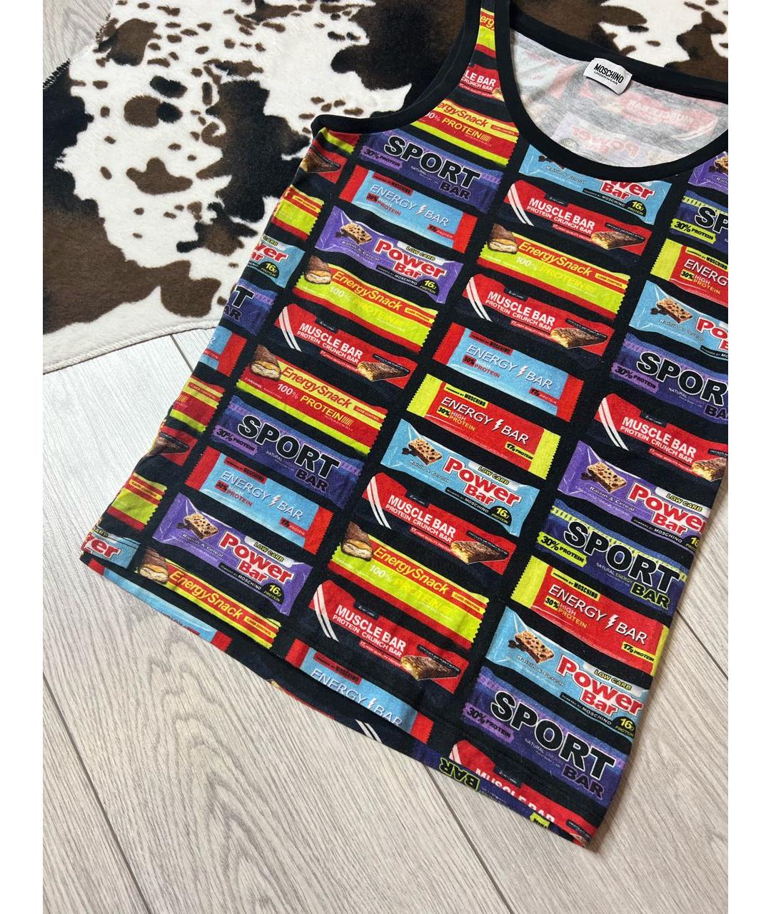 MOSCHINO UNDERWEAR Мульти хлопковая майка, фото 3