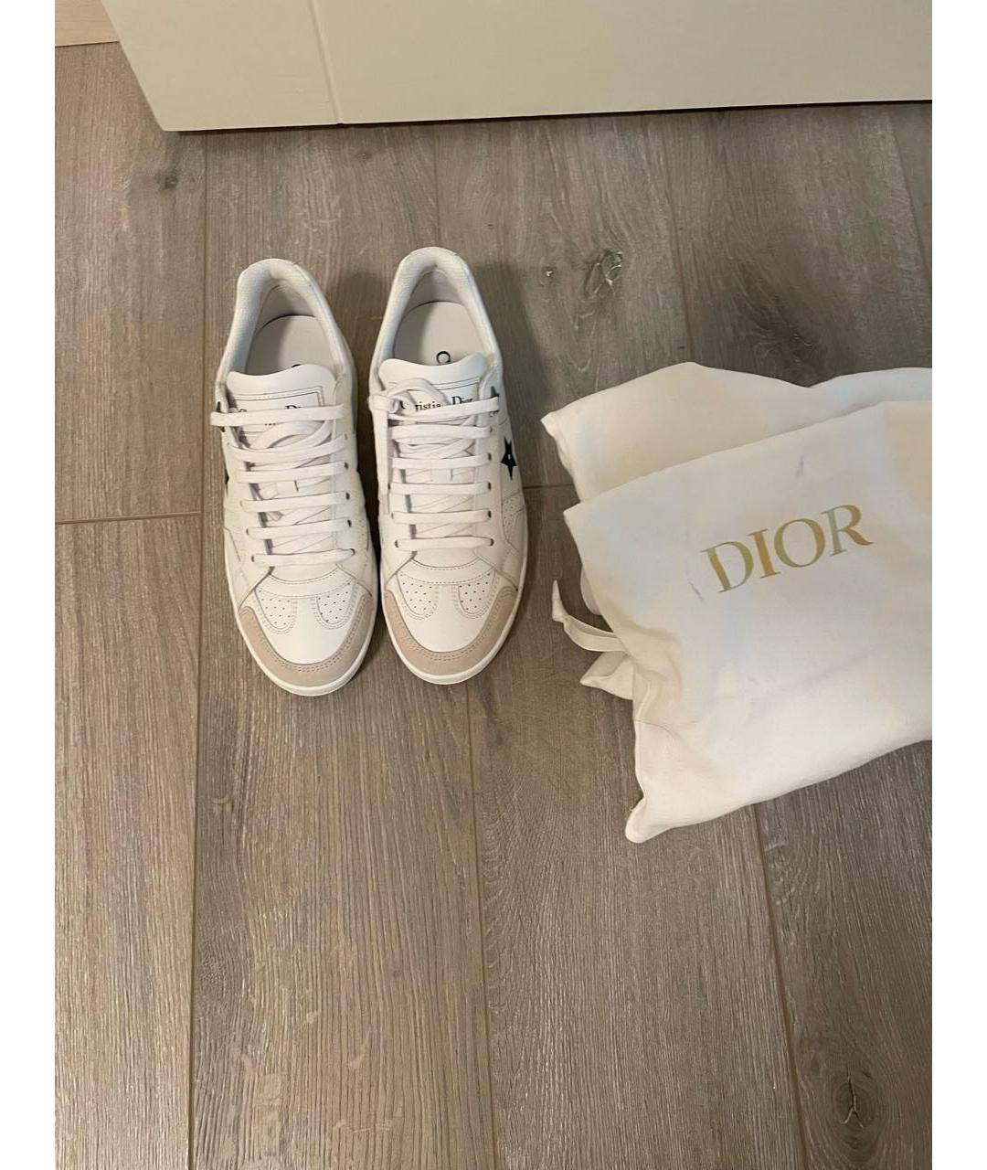 CHRISTIAN DIOR Белые кожаные кеды, фото 4