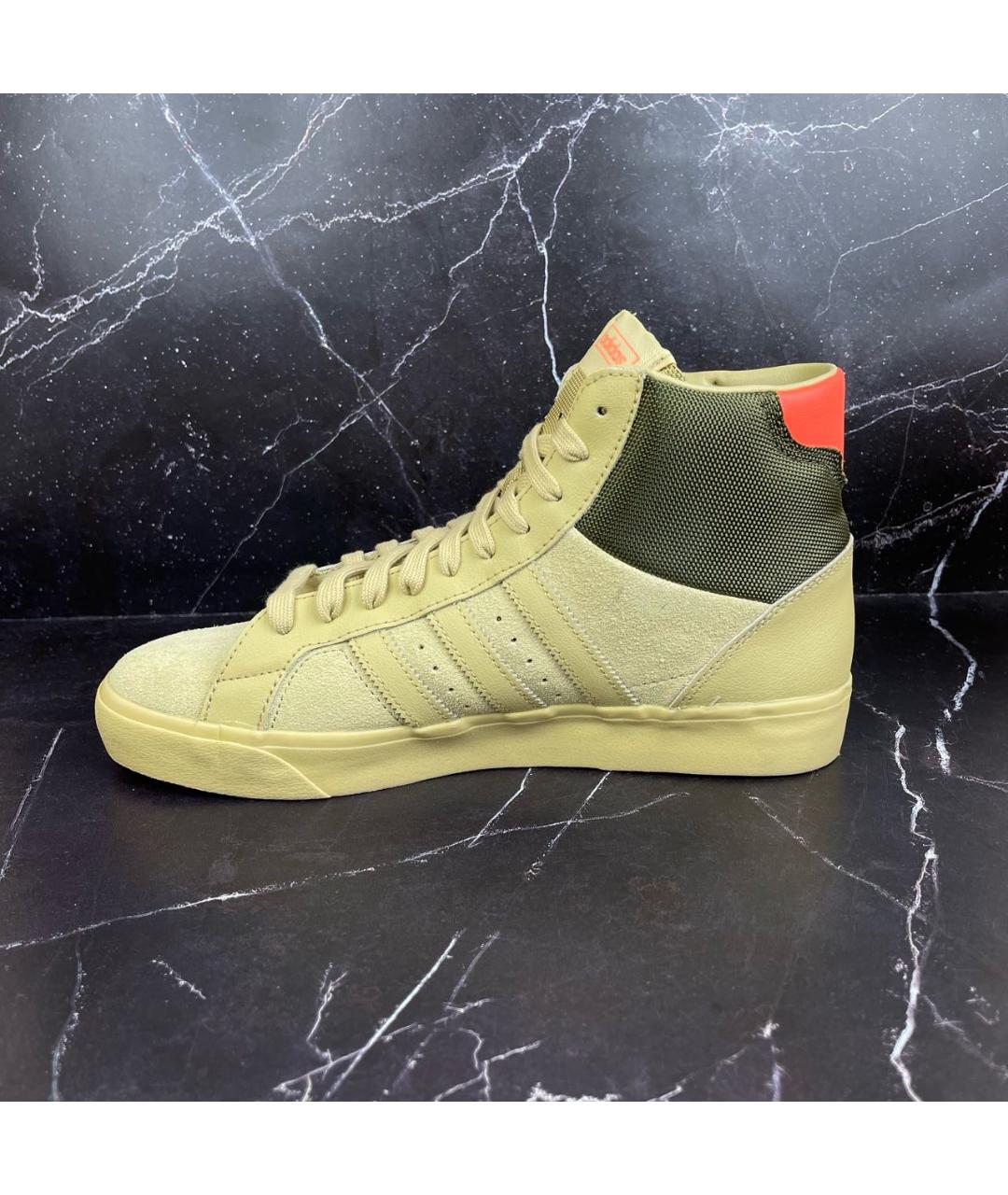ADIDAS Горчичные замшевые высокие кроссовки / кеды, фото 6