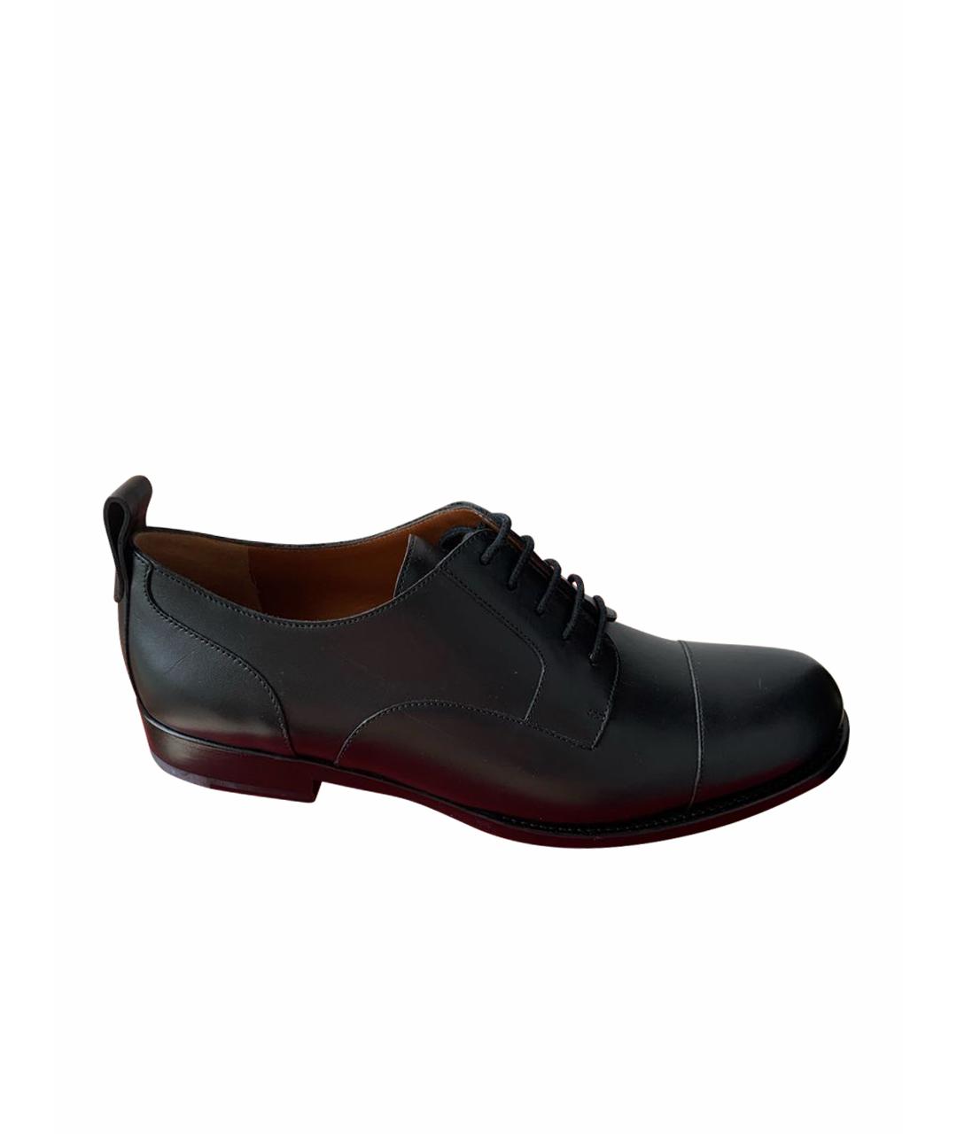 VALENTINO Черные кожаные ботинки, фото 1