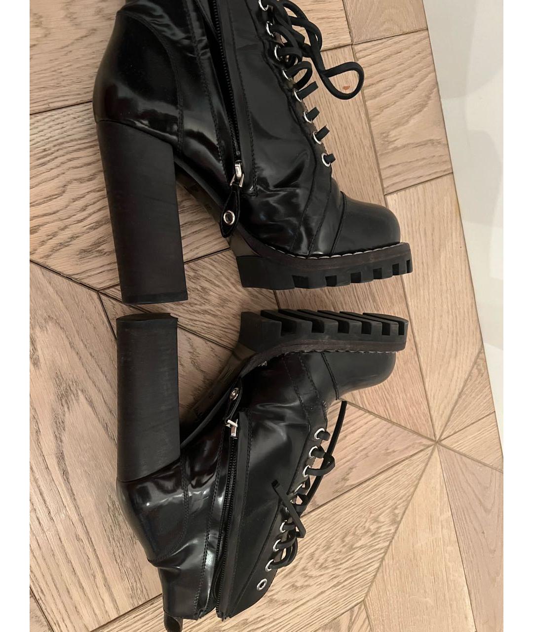 LOUIS VUITTON Черные кожаные ботинки, фото 4