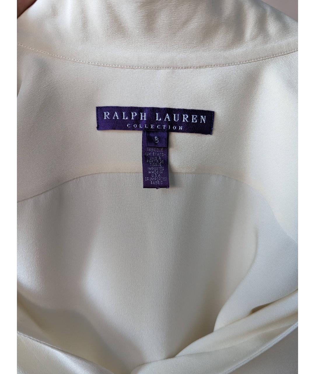RALPH LAUREN Бежевая шелковая блузы, фото 3