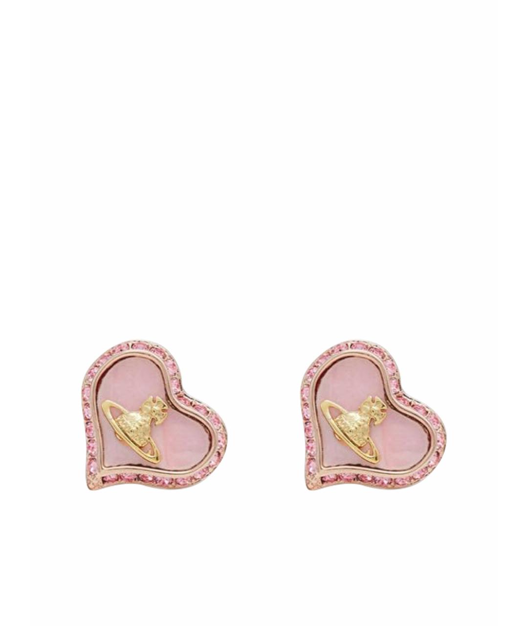 VIVIENNE WESTWOOD Розовые латунные серьги, фото 1