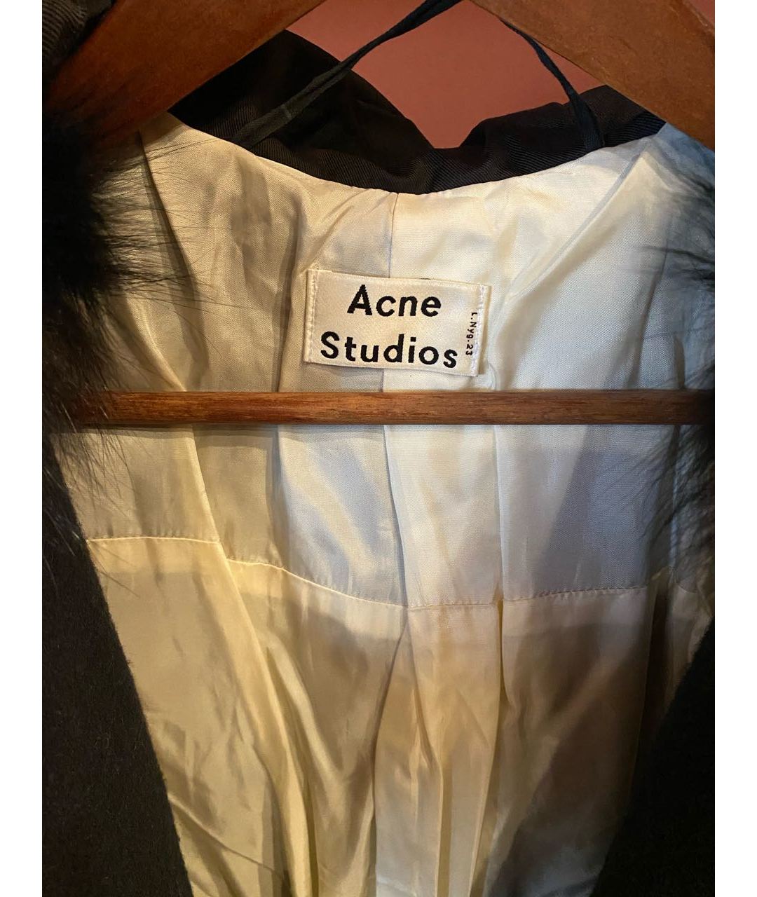 ACNE STUDIOS Черное шерстяное пальто, фото 3