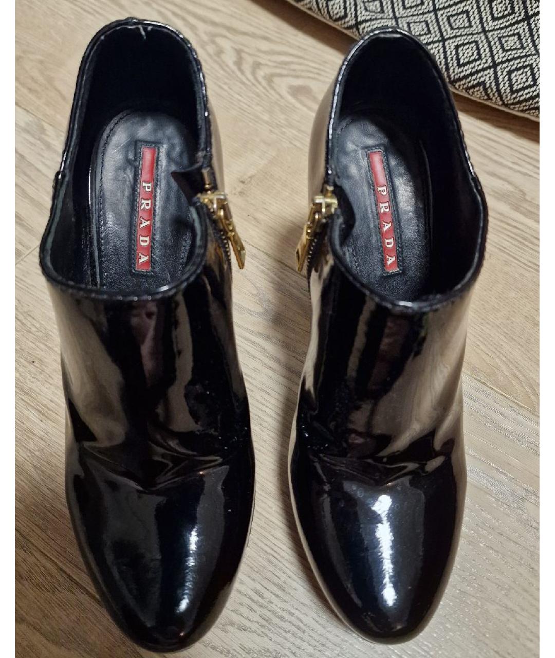 PRADA Черные ботильоны из лакированной кожи, фото 2