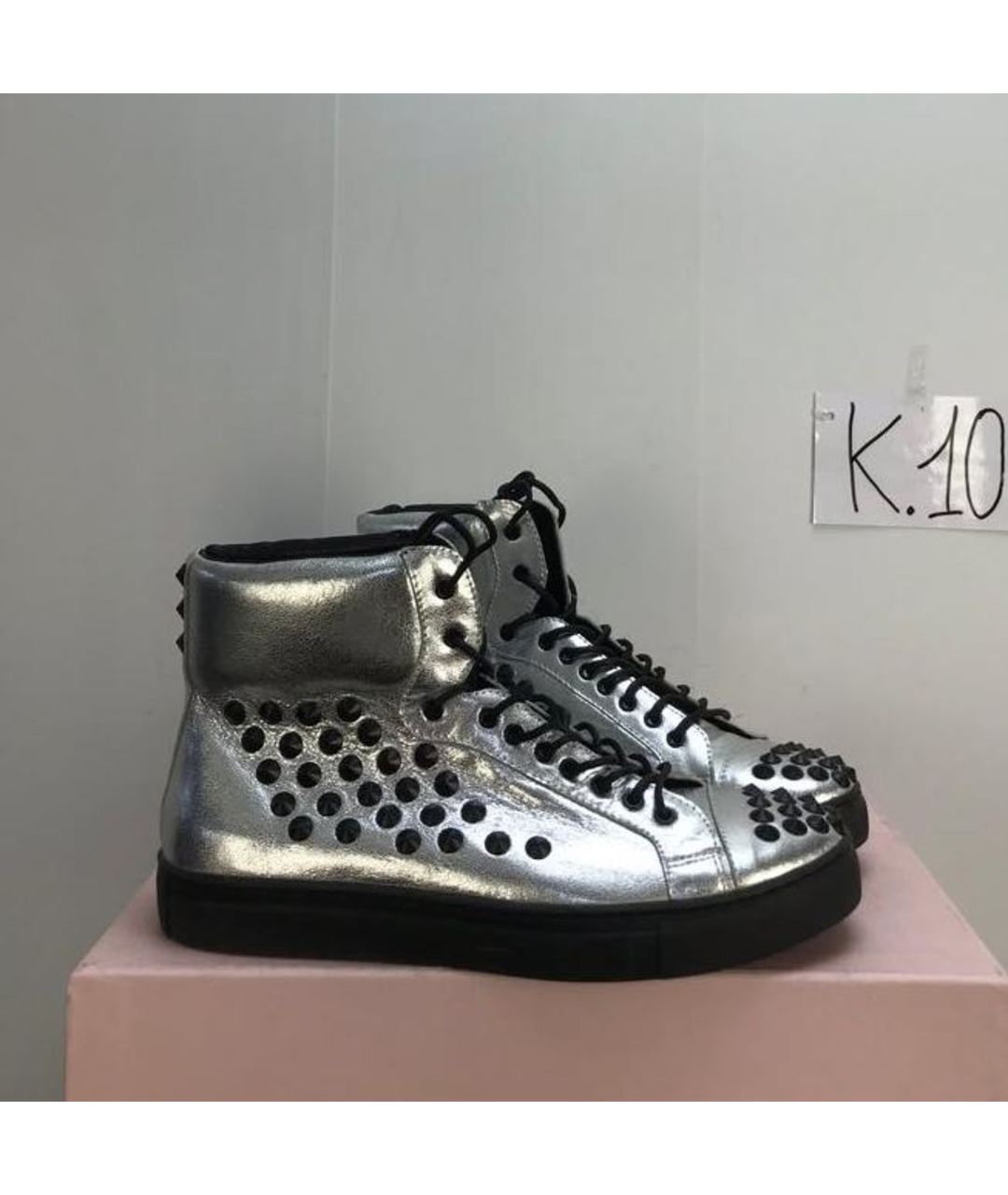 YOHJI YAMAMOTO Серебряные высокие кроссовки / кеды, фото 7