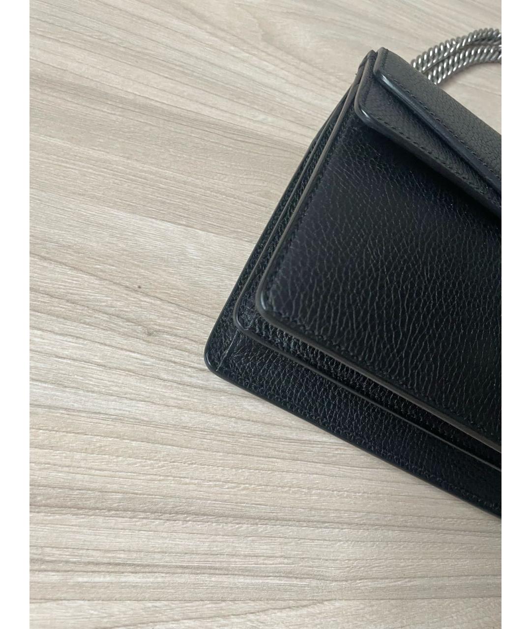 GUCCI Черная кожаная сумка через плечо, фото 2