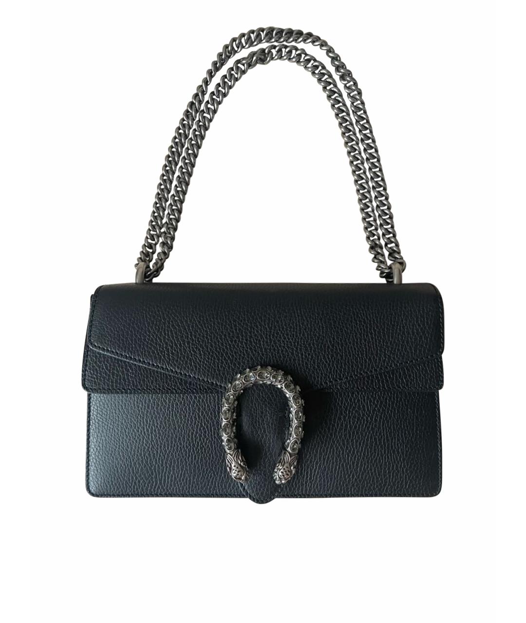 GUCCI Черная кожаная сумка через плечо, фото 1