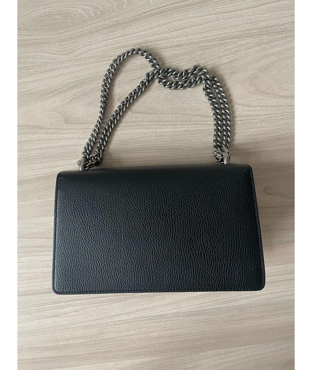 GUCCI Черная кожаная сумка через плечо, фото 4