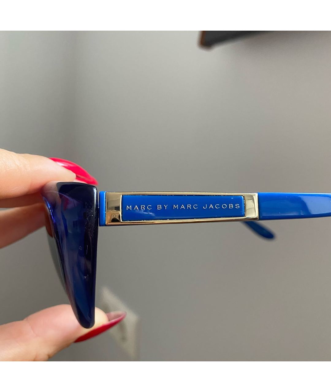 MARC JACOBS Синие пластиковые солнцезащитные очки, фото 3