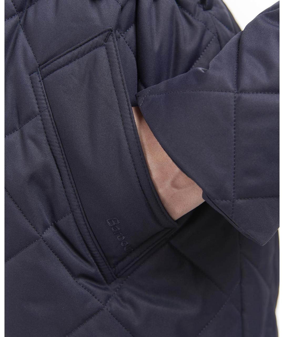 BARBOUR Темно-синяя полиэстеровая куртка, фото 4
