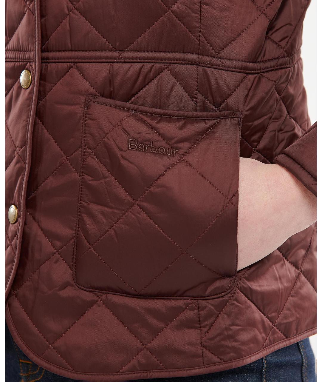 BARBOUR Бордовая полиэстеровая куртка, фото 4
