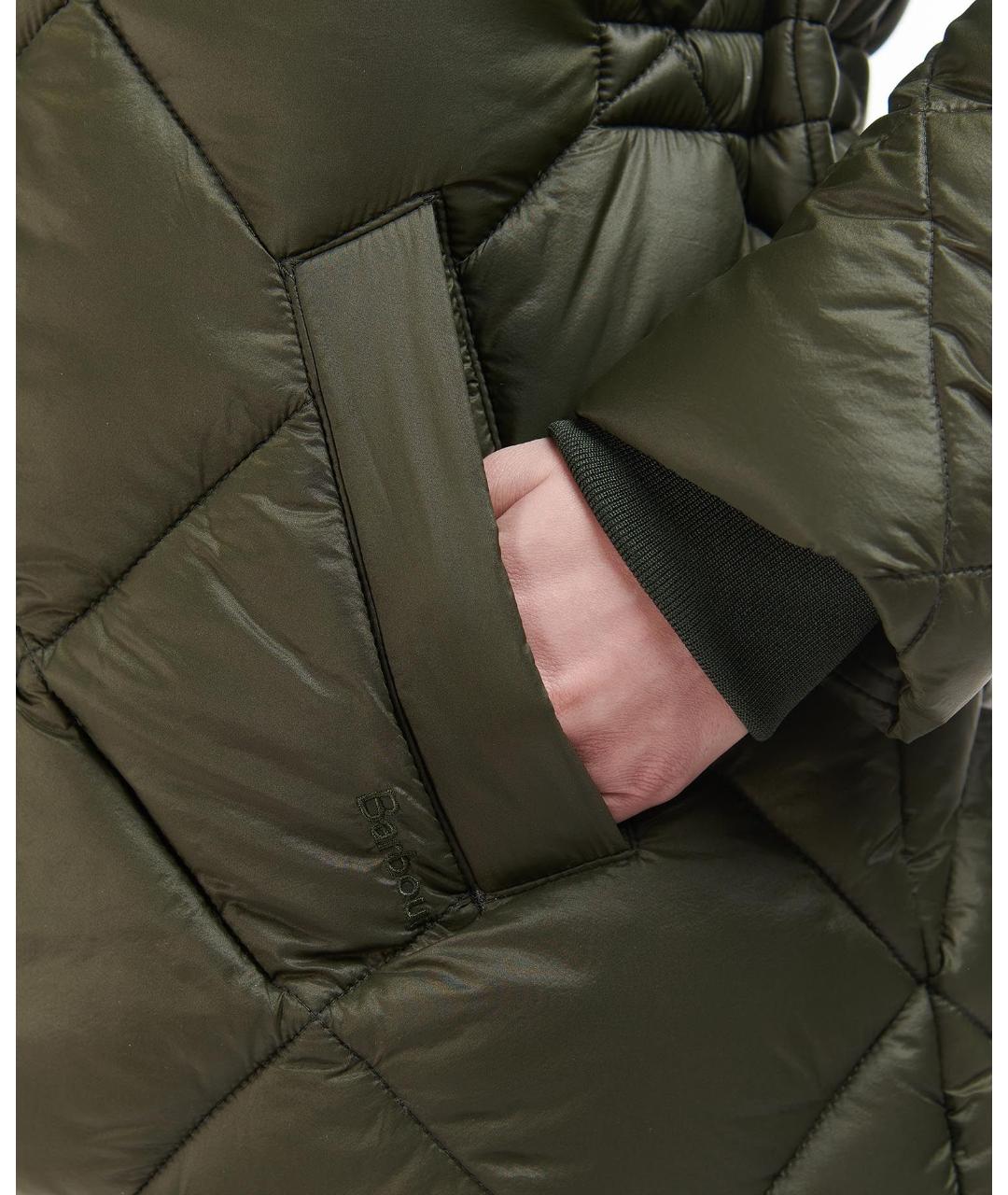 BARBOUR Хаки полиэстеровая куртка, фото 4