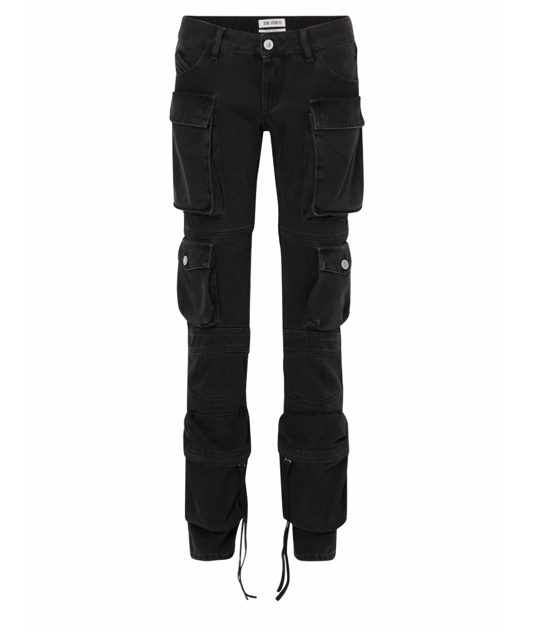 THE ATTICO Черные хлопковые прямые джинсы, фото 1