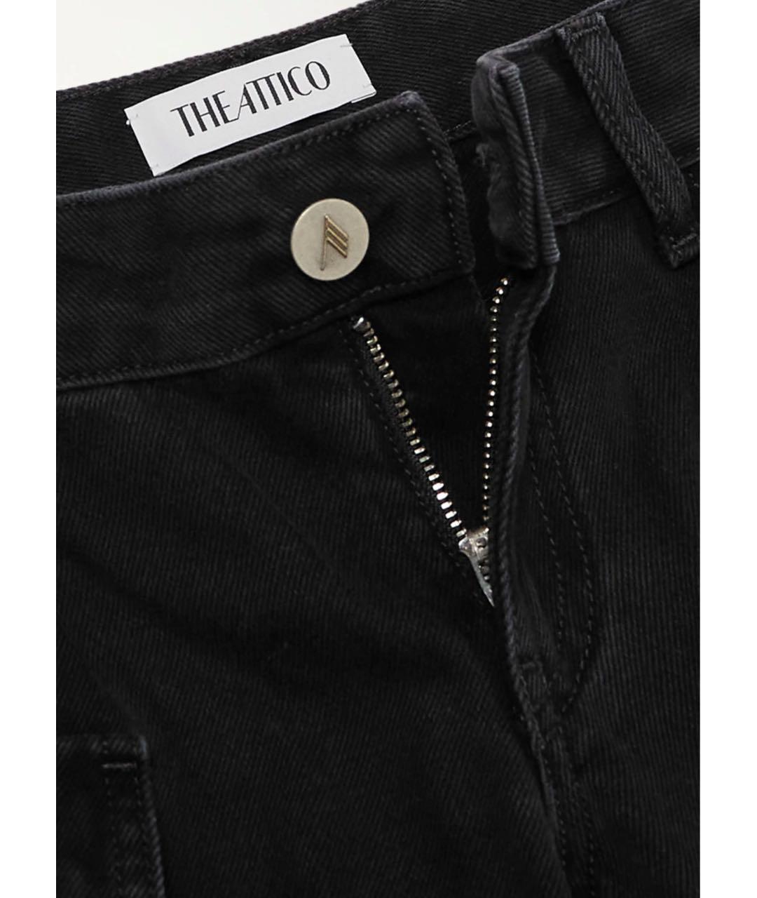 THE ATTICO Черные хлопковые прямые джинсы, фото 5