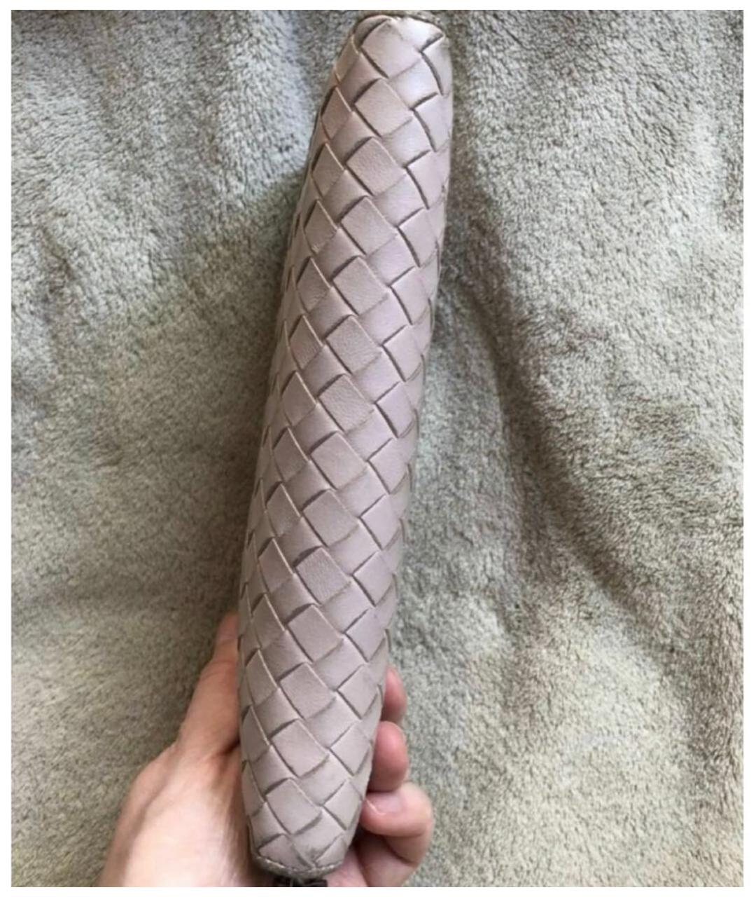 BOTTEGA VENETA Розовый кожаный кошелек, фото 8