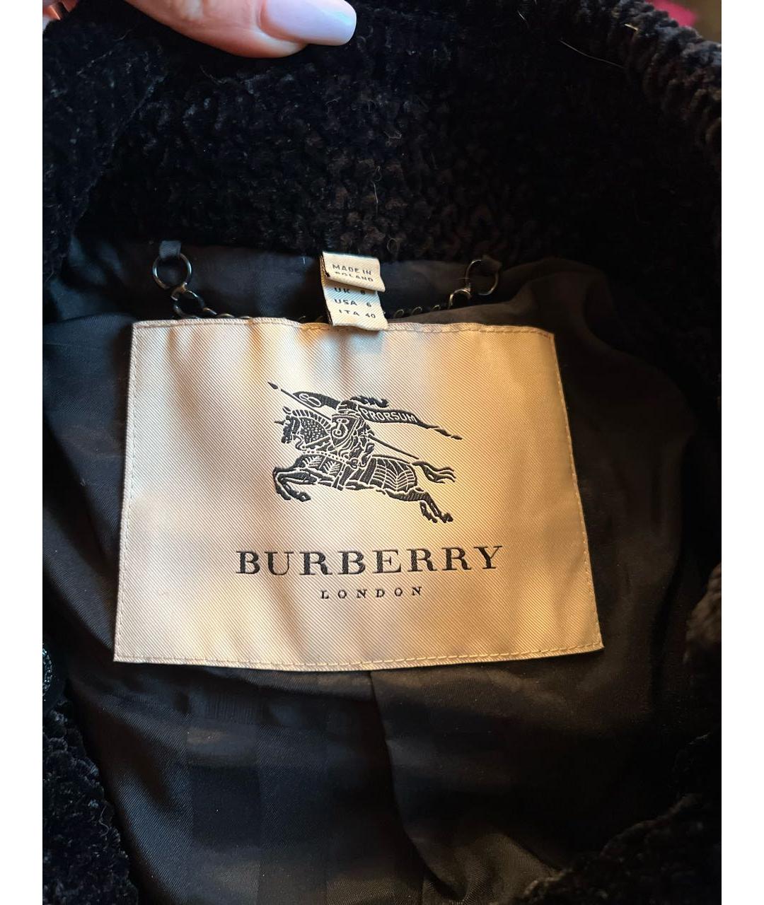 BURBERRY Черное пальто, фото 3