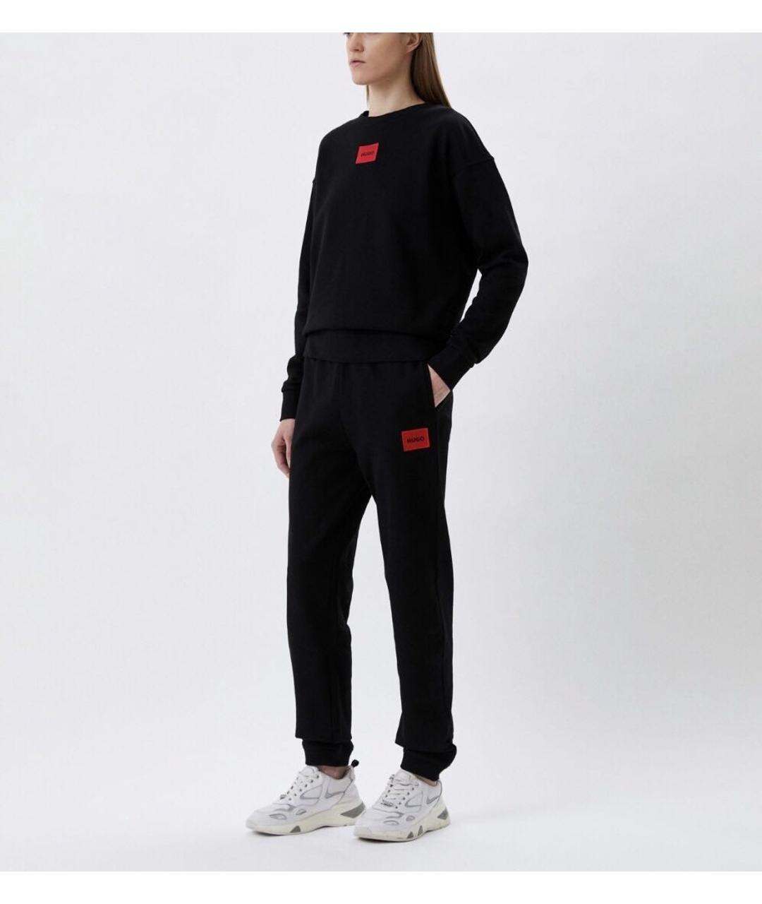 HUGO BOSS Черные хлопковые спортивные брюки и шорты, фото 3