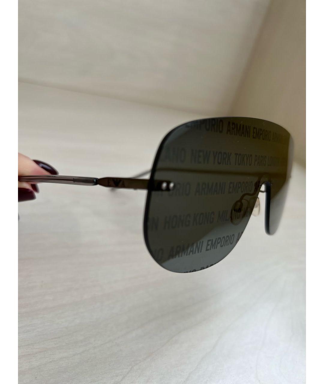 EMPORIO ARMANI Серые пластиковые солнцезащитные очки, фото 3