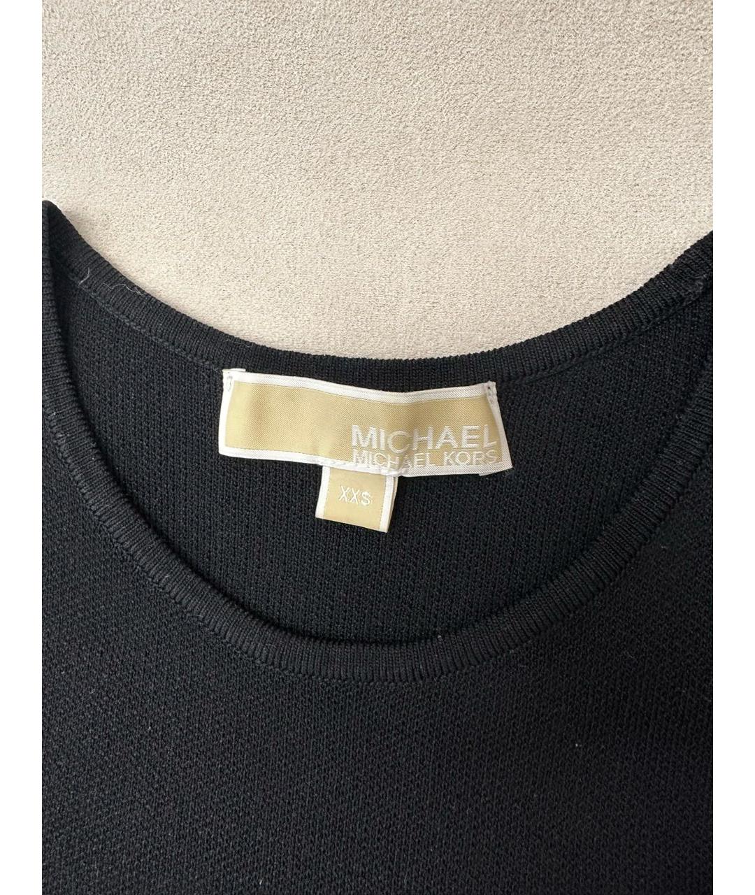 MICHAEL KORS Черное хлопковое платье, фото 4