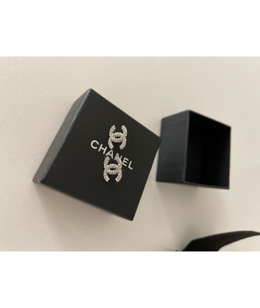 CHANEL Серебряные серьги, фото 3